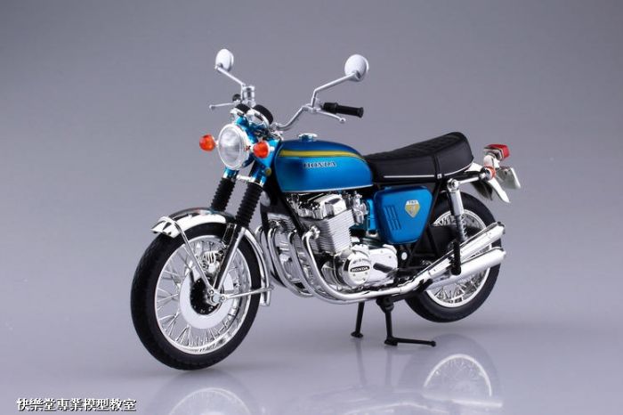 買動漫 新竹快樂堂模型特價 已塗裝完成品 Aoshima 1 12 本田 Honda Cb750four K0 完成品 糖果藍