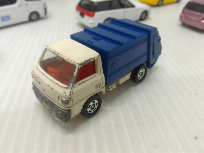 日製 絕版 多美卡 TOMICA NO.10 MITSUBISHI CANTER 垃圾車 合金車 模型車 玩具車C(03