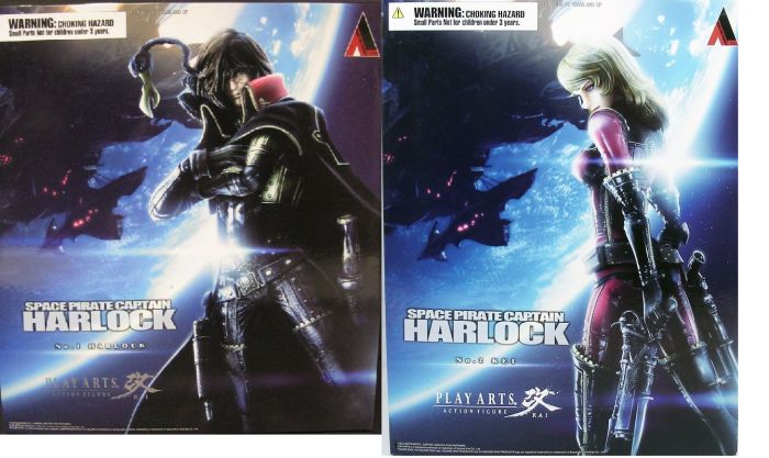 買動漫 漫玩具全新play Arts 改宇宙海賊船長captain Harlock 哈洛克有紀螢set