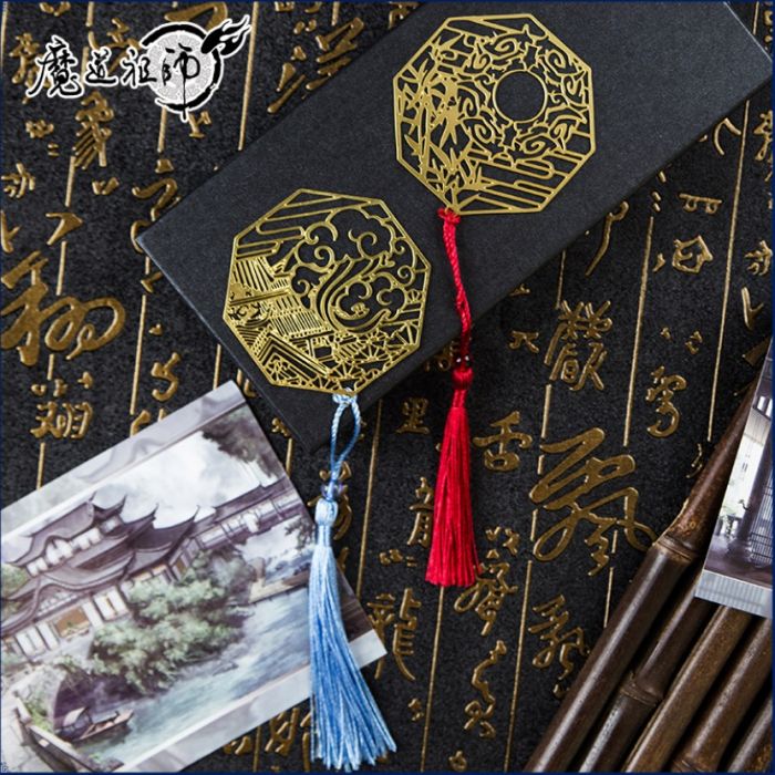 KAKITONO|新品預售|家紋元素款|魔道祖師:形象金屬鏤空流蘇書籤套組|官方正版周邊|墨香銅臭|魏無羨、藍忘機|漫蹤