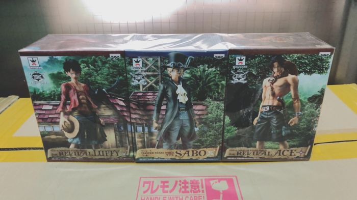*海賊星*~海賊王 航海王 全新現貨 日版金證 景品 MSP MASTER STARS 魯夫 艾斯 薩波 三兄弟 合售
