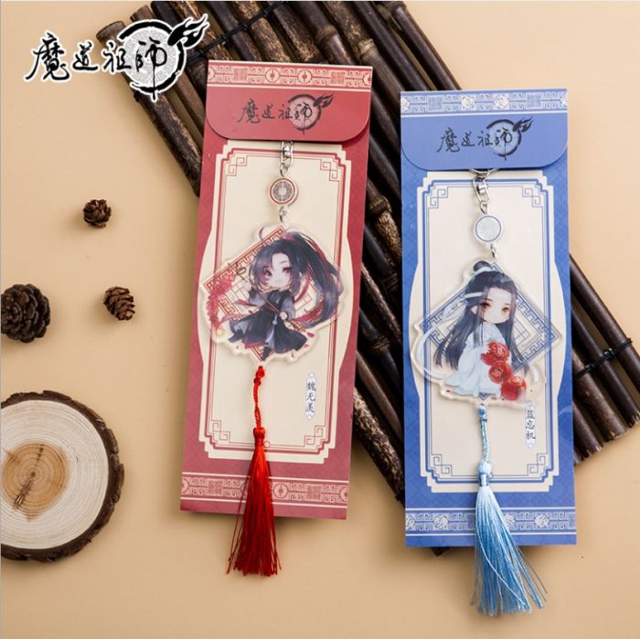 KAKITONO|7月新品預售|新春系列|魔道祖師:透明壓克力流蘇串接吊飾|魏無羨、藍忘機|官方正版周邊|墨香銅臭|漫蹤