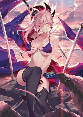 響代購/預約 週邊 C96 泳裝武藏 光崎 B2 掛軸 Fate Grand Order FGO 夕浜の水着武藏B2タペストリー GH.K 光崎 m534679