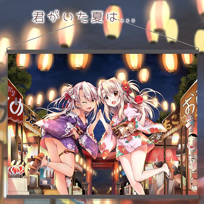 -金魚工房- 《Fate/kaleid liner 魔法少女☆伊莉雅》-伊莉亞&小黑-掛軸