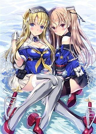 買動漫 Mu S C96 同人掛軸代購 小林ちさと Pocky Factory 艦これフレッチャー ジョンストンa1 サイズタペストリー 艦隊收藏 艦娘