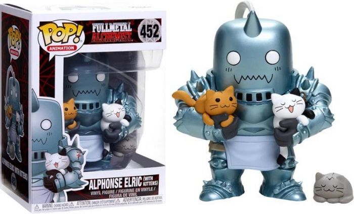 【小學館 現貨】FUNKO POP 鋼之鍊金術師 阿爾馮斯·愛力克與小貓咪 限定版 完成品 B2