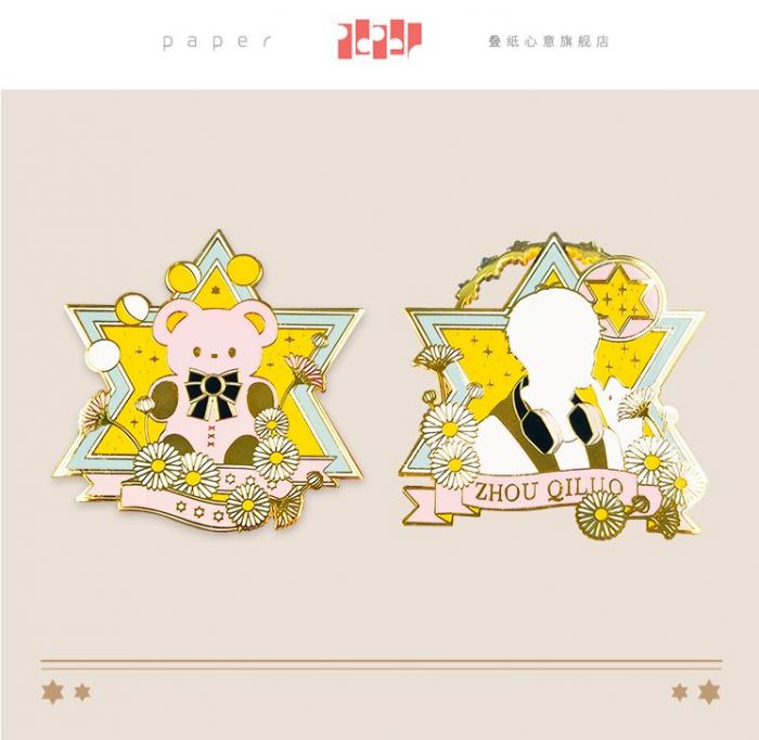 食糧閣 ♥【預售至4/15、約8月發】《2020周棋洛生日》(金屬胸針)戀與製作人/周棋洛/官方/疊紙