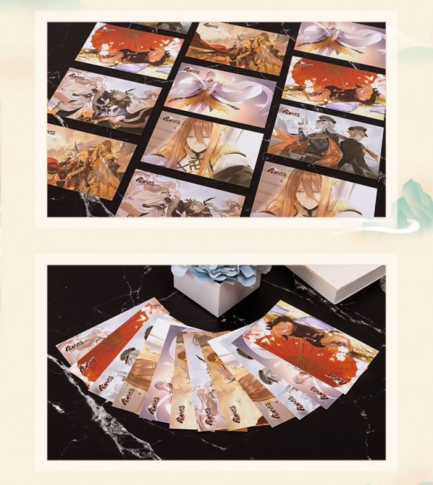 KAKITONO|現貨預售|食物語|第一彈|名信片套組一套6張|北京烤鴨、佛跳牆、揚州炒飯|騰訊遊戲美騰官方正版周邊