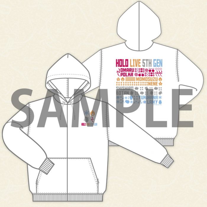 【怨念事務所】預約商品 3月(免訂金) 日空版 HoloLive 5期生 白色 原創帽T