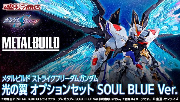 『紫蒲桃』現貨 日版 魂商店限定 METAL BULID 攻擊自由鋼彈 光之翼配件組 SOUL BLUE Ver. 無鋼彈本體