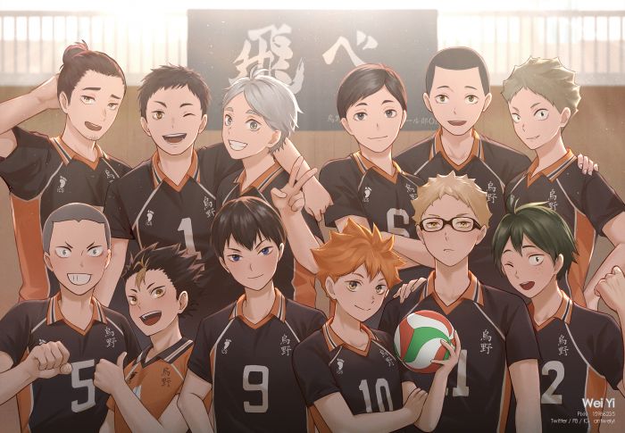 排球少年 B2掛軸 烏野高校排球部 Antweiyi 海報 布畫 動漫周邊 買動漫