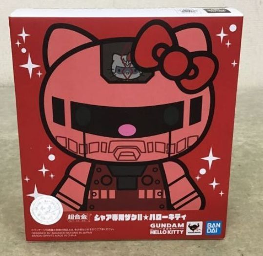 正版全新 萬代 超合金 鋼彈聯名 hello kitty 紅色薩克 夏亞專用機 ,購買模型請先提問