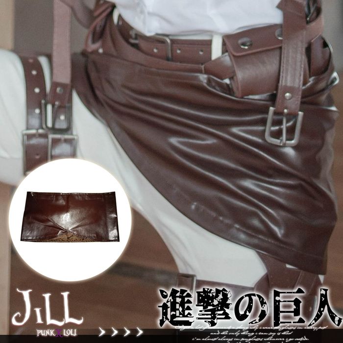 oO吉兒Oo進擊的巨人米卡莎設計款迷你小皮裙調查兵團 Cosplay二次元動漫日常造型周邊【JMG99103】