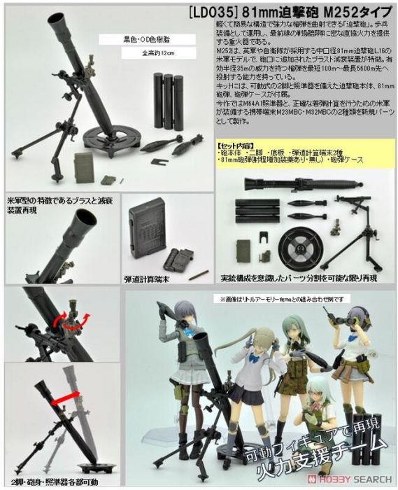 【上士】預購10月免訂金 Tomytec 1/12 迷你武裝 LD035 M252 81mm 迫撃砲 31876 0624