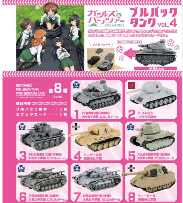 《GTS》F-toys 盒玩 少女與戰車 公仔 盒玩 全8款 1盒10入 606171