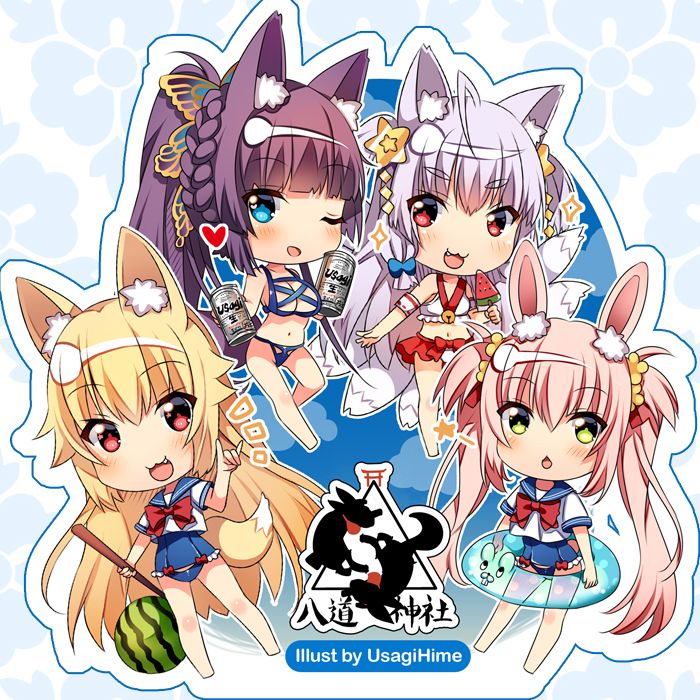 9inCircle-【兔姬】八道神社看板娘清涼一夏 _ 壓克力立牌 原創/FF30