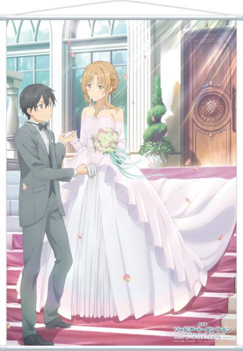 【小學館 現貨】MOVIC 日版 刀劍神域 SAO 桐人 亞絲娜 婚禮 B1大掛軸 Q2