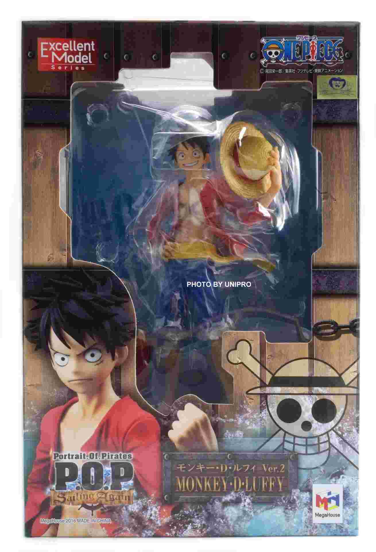 日版金證pop 草帽魯夫兩年後2年後sailing Again Ver 2 海賊王p O P Megahouse 男性人偶 買動漫